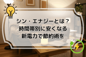 シン・エナジーとは？時間帯別に安くなる新電力で節約術を