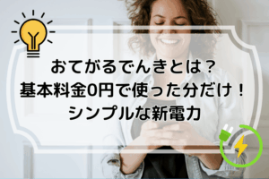 おてがるでんきとは？基本料金0円で使った分だけ！シンプルな新電力