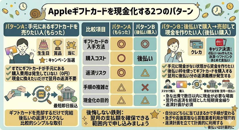 Appleギフトカードを現金化する2つのパターン