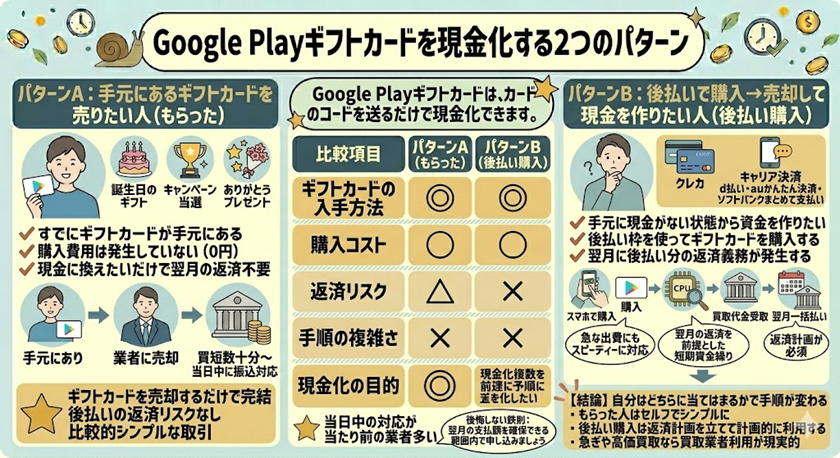 Google Playギフトカードを現金化する2つのパターン