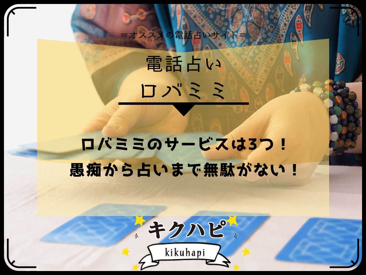 電話占いロバミミのサービスは3つ！愚痴から占いまで無駄がない！