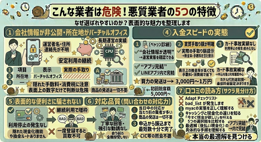 こんな業者は危険！悪質業者の5つの特徴